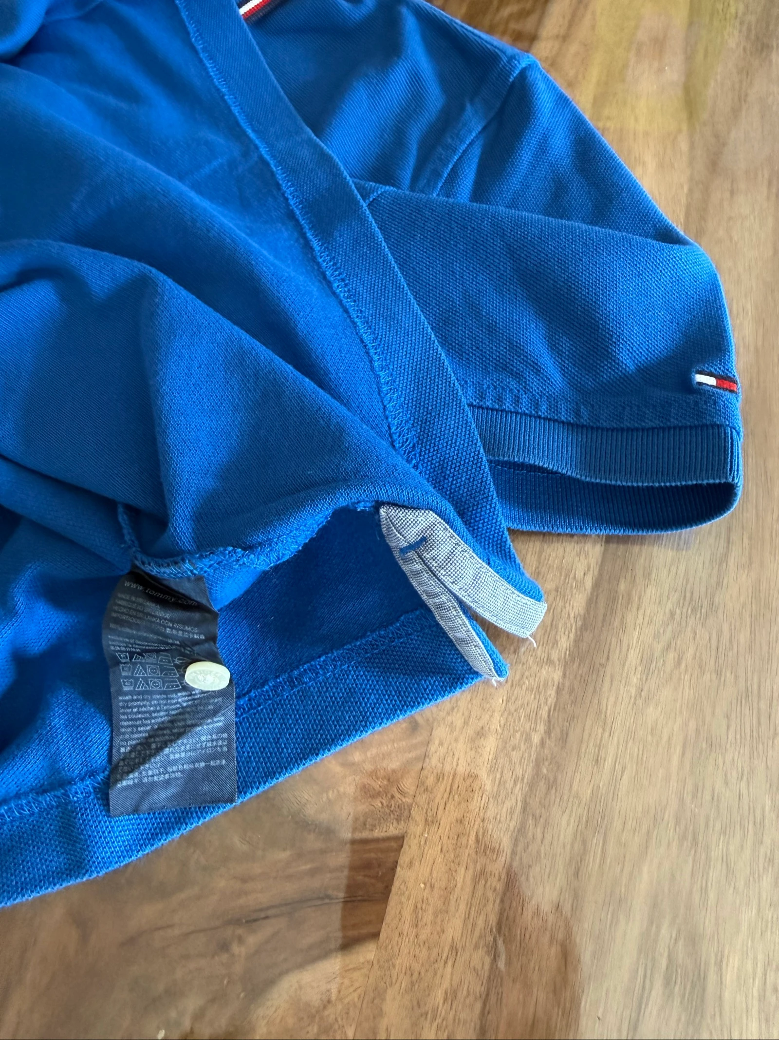 Polo Tommy Hilfiger Hombre M Custom Fit – Azul – Gran Logo – Vintage – Muy buen estado – photo 5